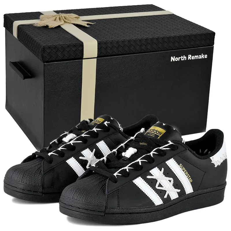 Adidas Originals SUPERSTAR Low top Skateboard Shoes Unisex Black White
