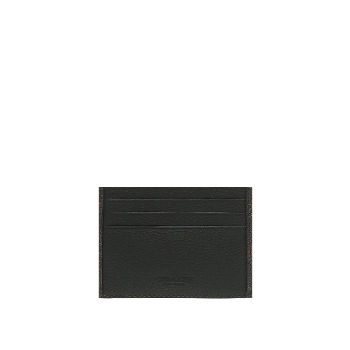 COACH Card Case Canvas, Leather Card Holder Card Holder Men's Brown