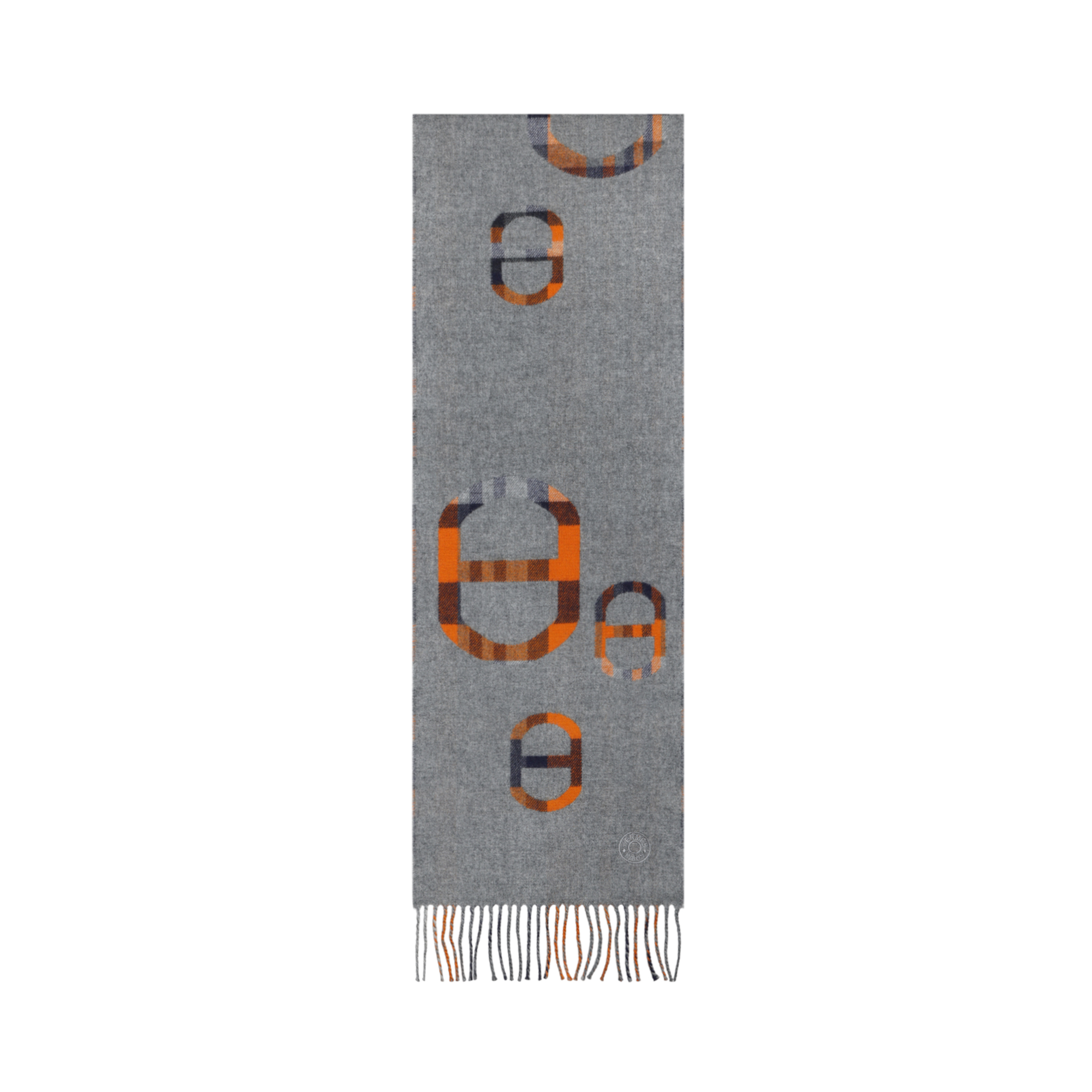 Шарф Hermes HERMES Tartan Maillons (серый)