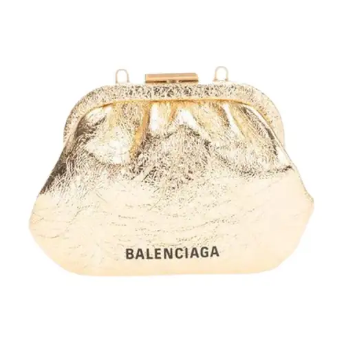 Balenciaga Artificial Leather Wallet Regular Women's Gold