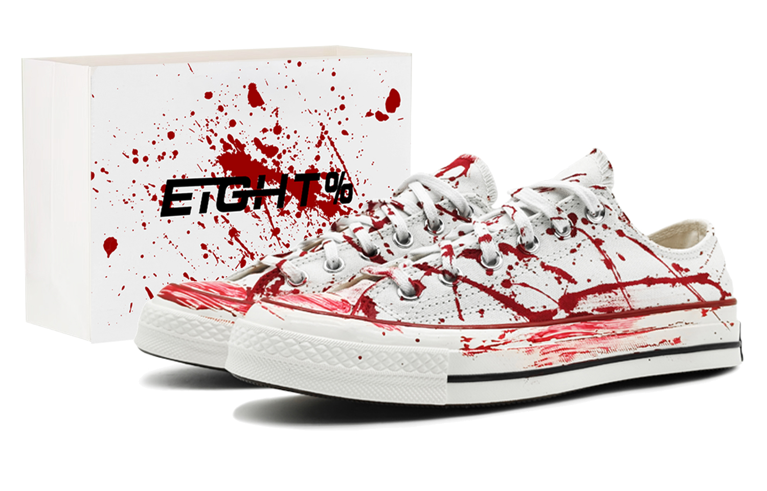 Converse 1970s Chuck Taylor Low top Canvas Shoes Unisex White Red