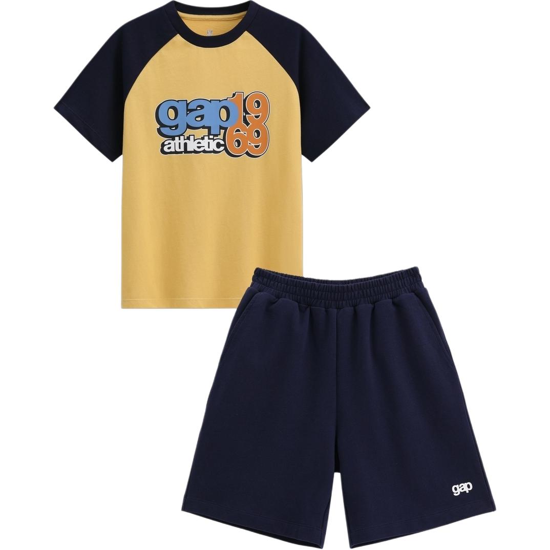 Детский костюм GAP logo 2 (сине-серый)