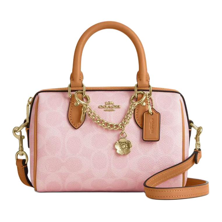 Женская сумка COACH Rowan 17 (розовая)