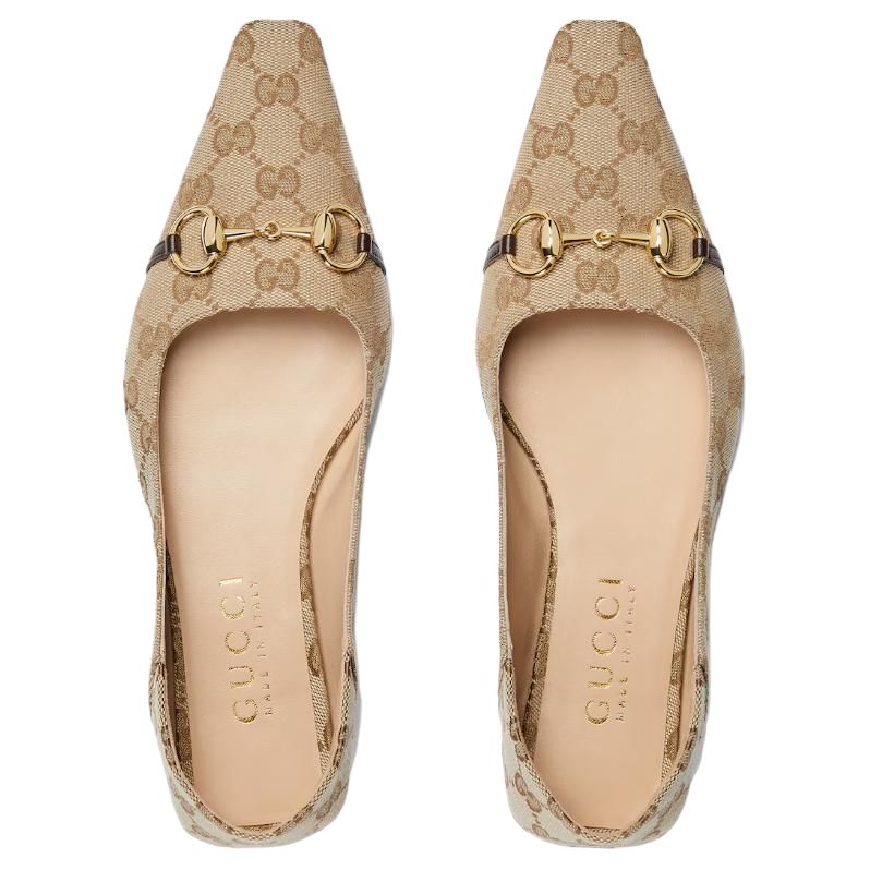 Женские туфли Gucci (коричневые) — фото 4
