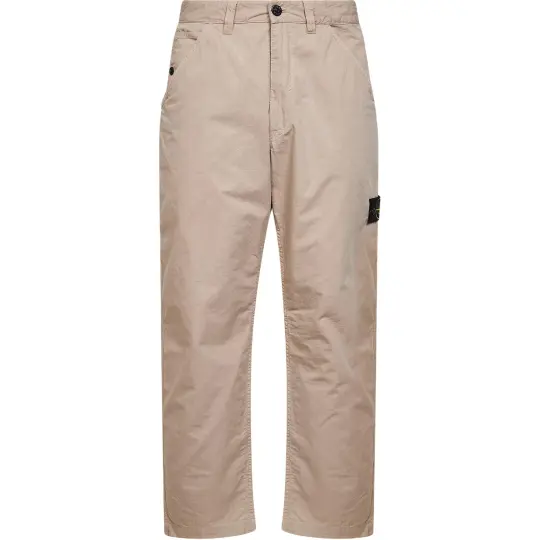 STONE ISLAND однотонные повседневные брюки прямого кроя на молнии для мужчин