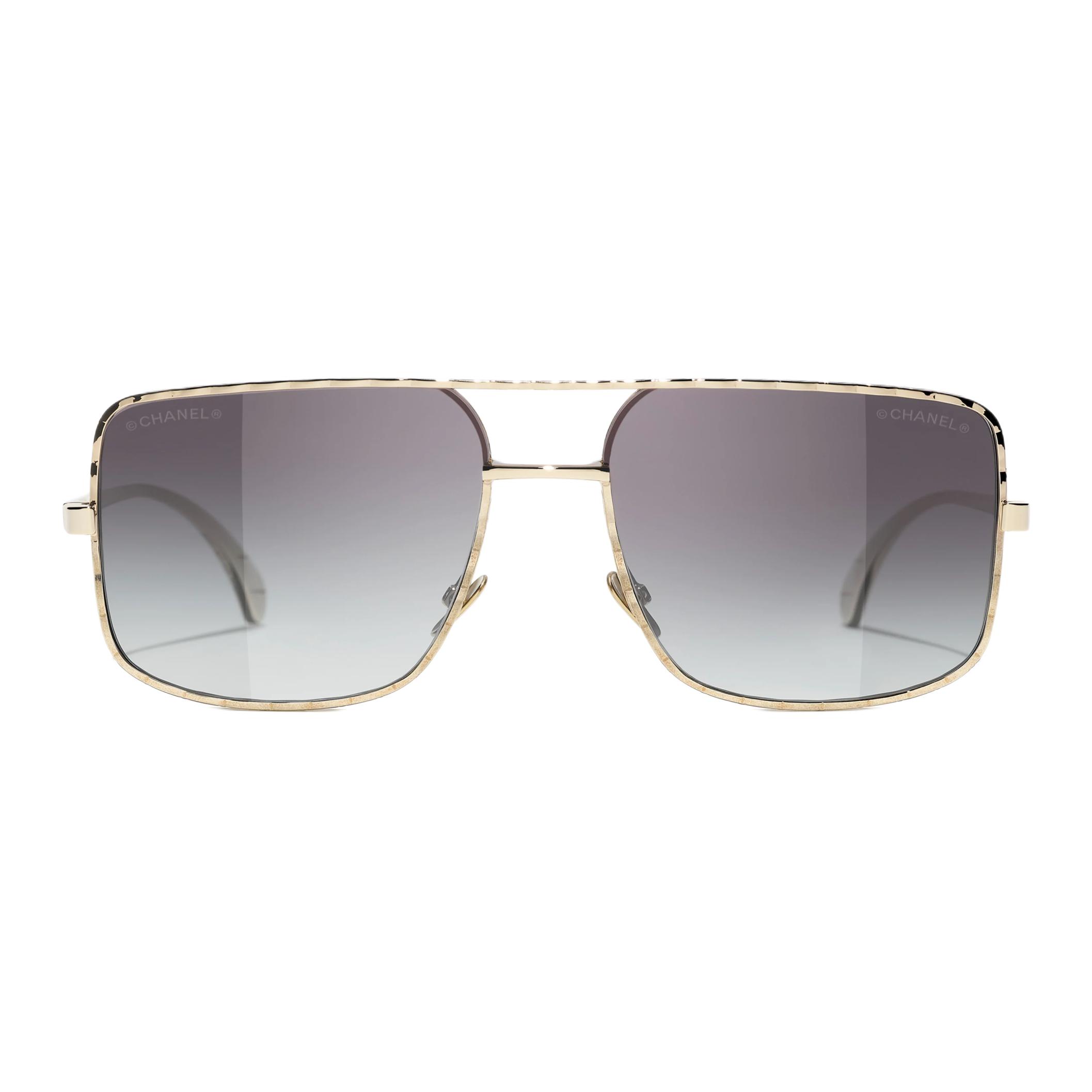 Женские очки Chanel Aviator (золотые)