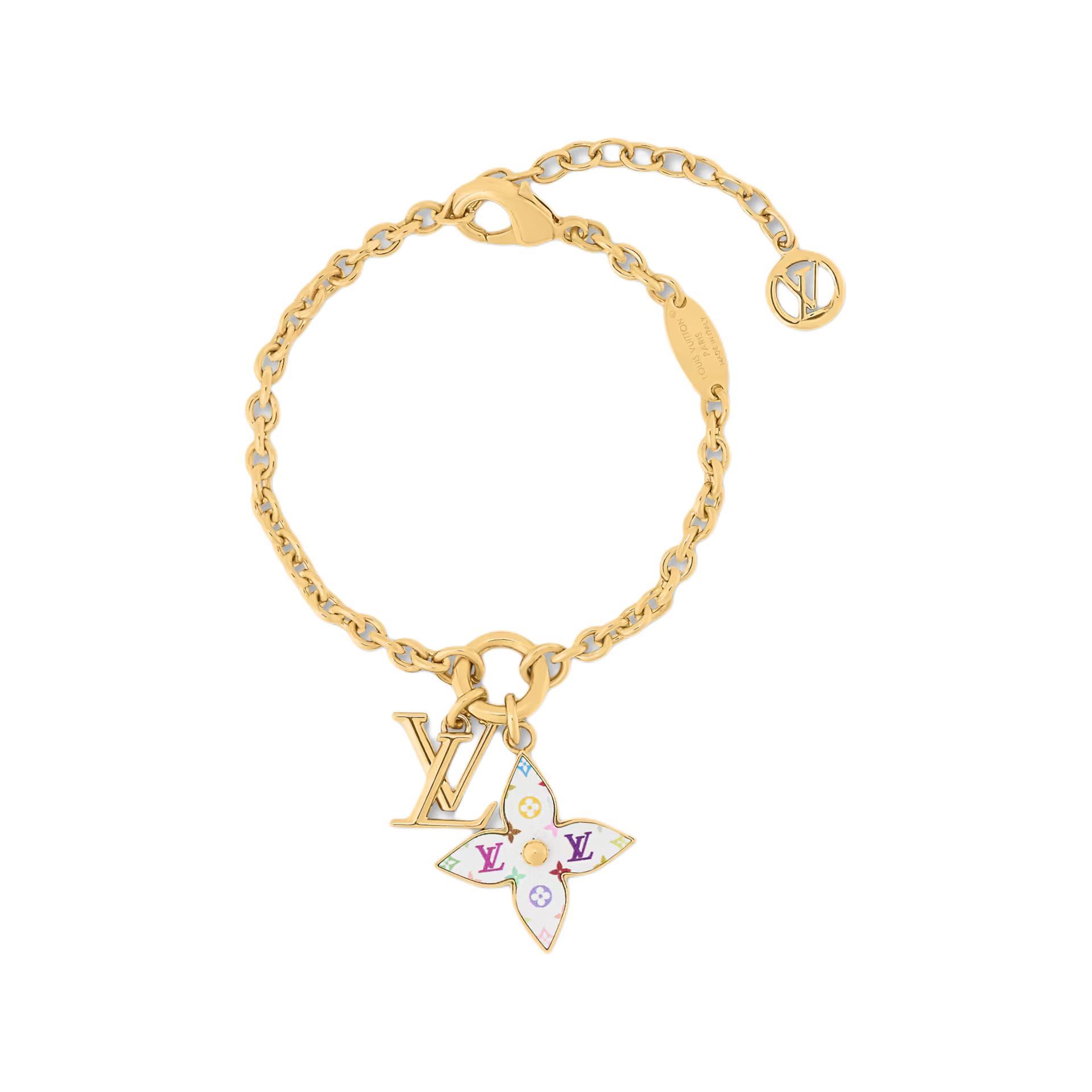Женский браслет Louis Vuitton x TM Monogram Multicolor (золотой)