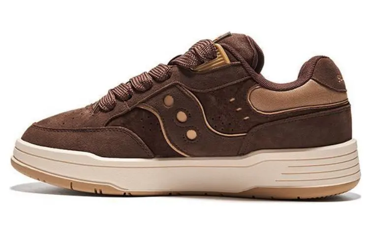 Saucony CHILLTIME Abrasion Resistant Low top Skateboard Shoes Unisex Brown