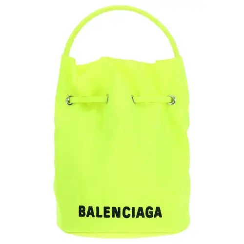 Balenciaga Polyester Bucket Bag Handbag Women's Yellow