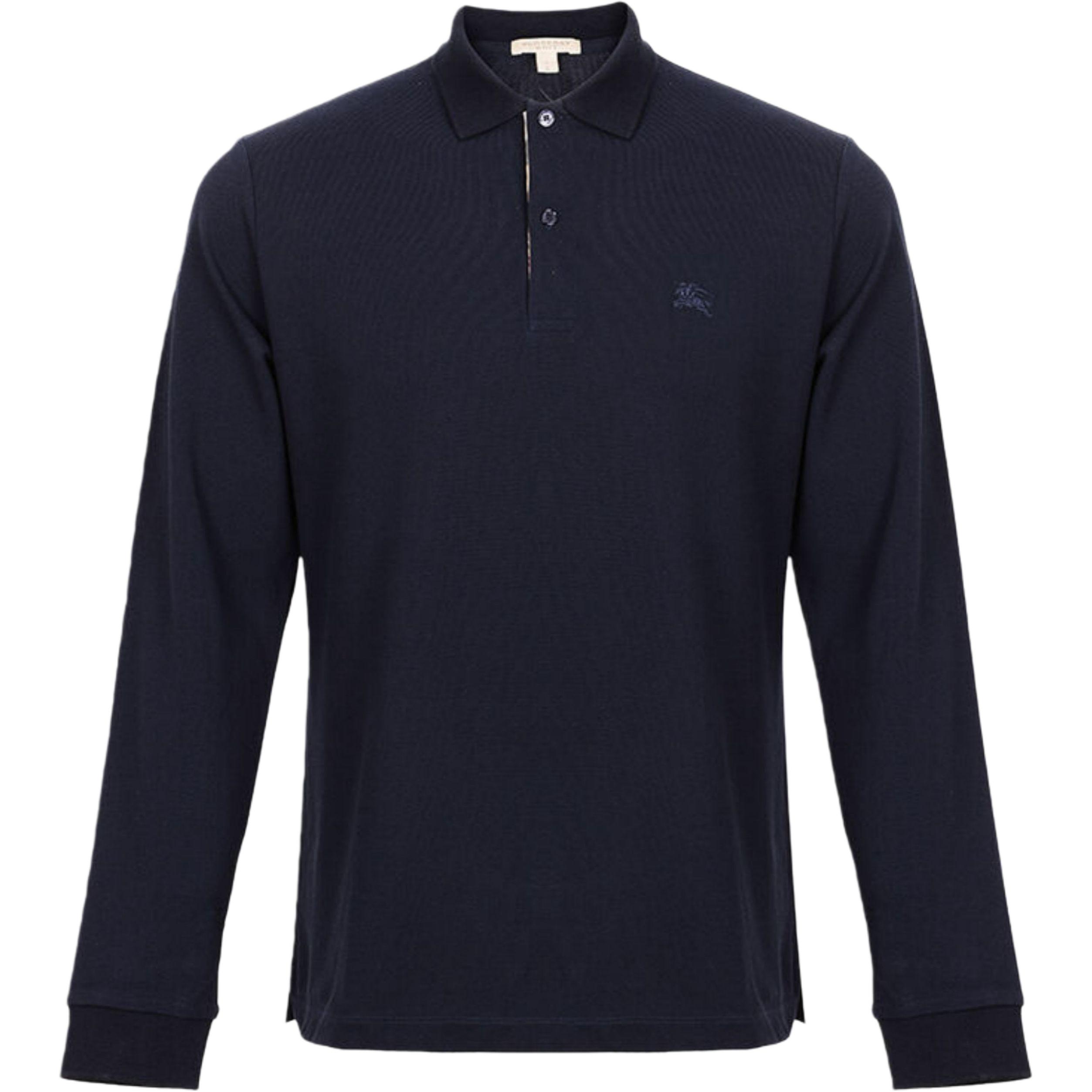 Мужская рубашка поло Burberry Embroidered Logo (черная)