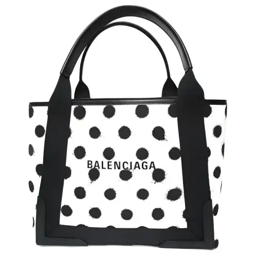 Balenciaga With Leather Handbag Small Women's White