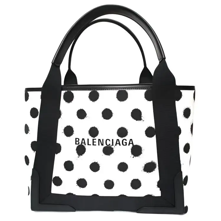 Balenciaga With Leather Handbag Small Women's White