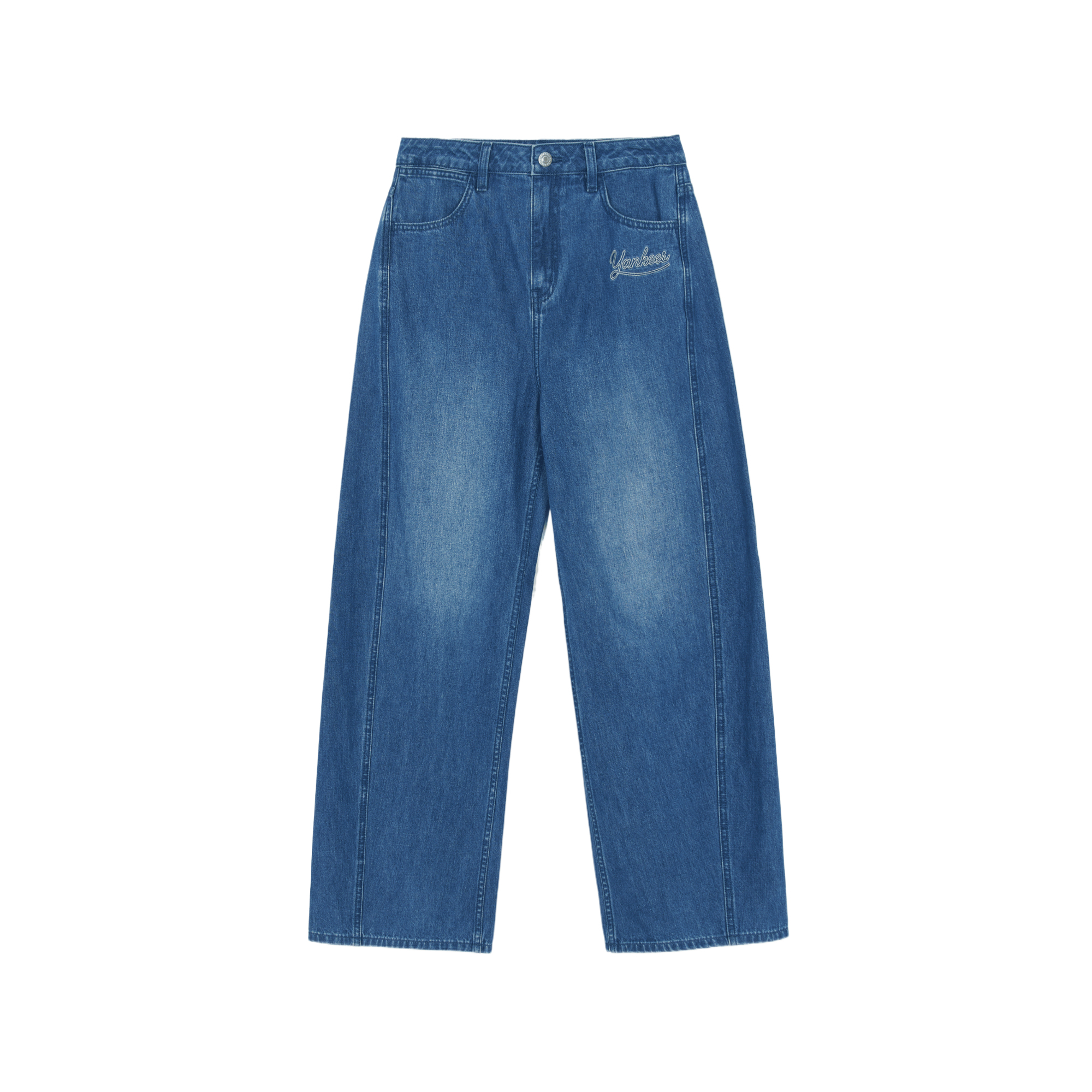Женские штаны MLB Monogram Denim (синие)