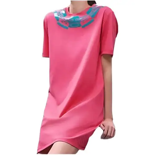 HERMES Short Sleeved Dress Women's Pink