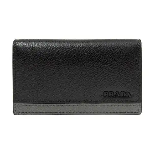 PRADA Calfskin Wallet Men's Black