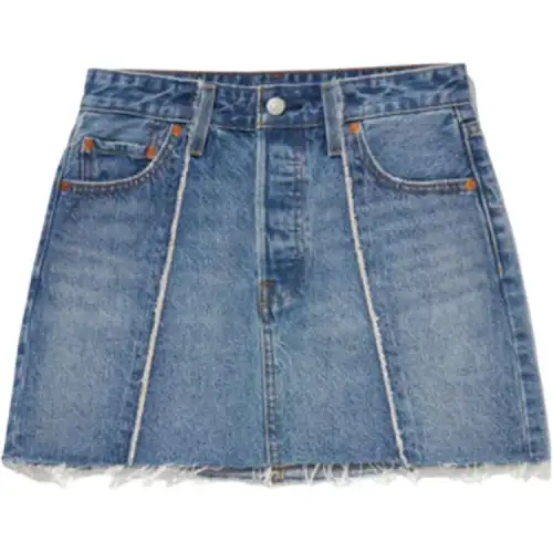 Levis Denim Short Skirts Women's Blue