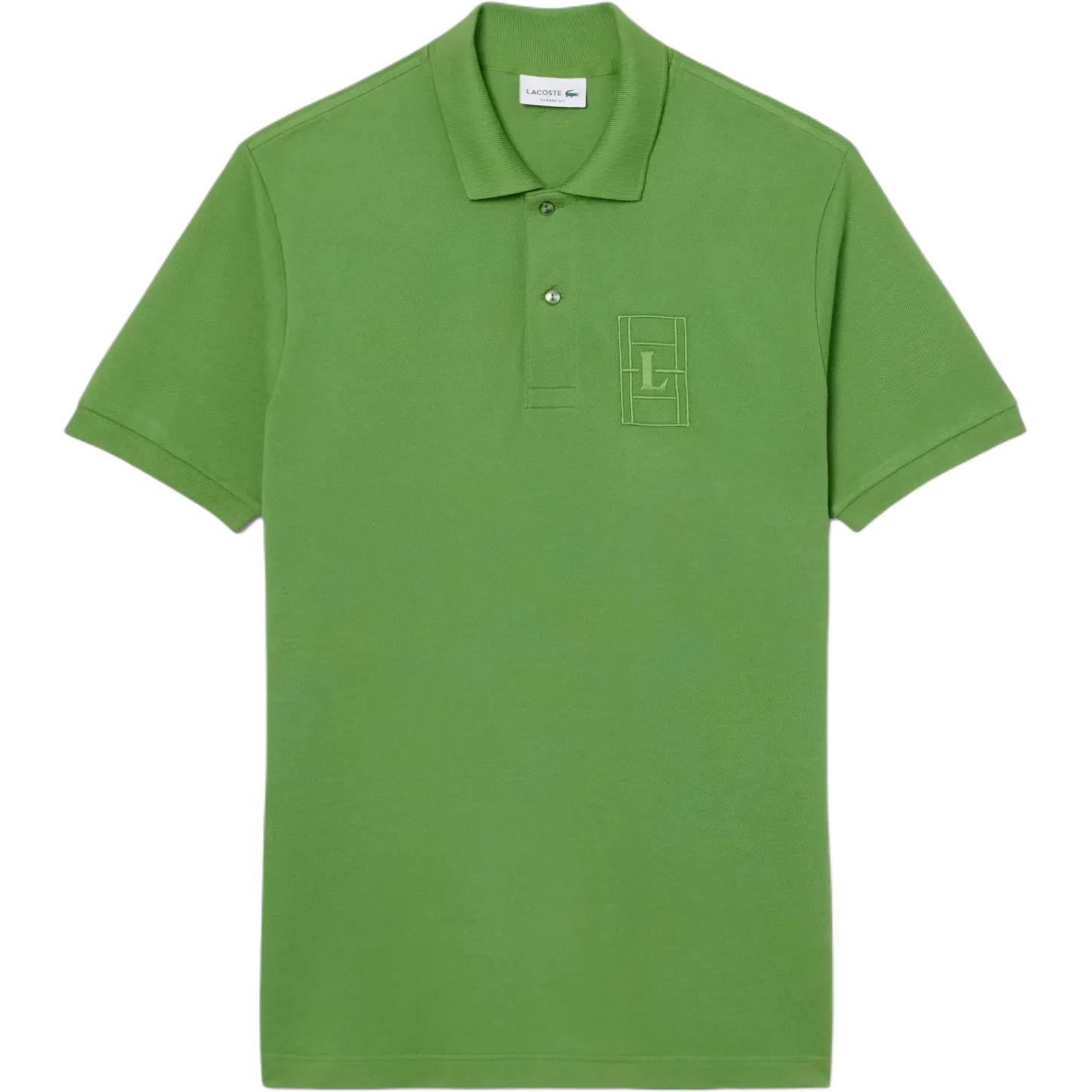 Мужская рубашка-поло LACOSTE Logo (зеленая)