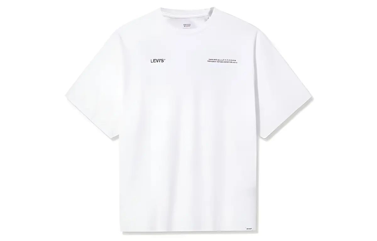 Levi's T-Shirts Women's White Crew Neck Moderate Straight Fit