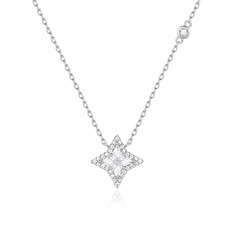FANCI Radiant Collection 925 Sterling Silver, Synthetic Cubic Zirconia Shell Pearl Necklaces Women's