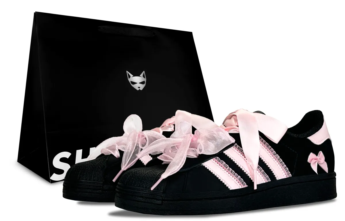 Adidas Originals Superstar 2 Pink Ballet, Shimmery Cat Waterproof And Wear resistant Low top Skateboard Shoes Women's
