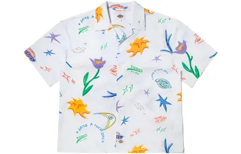Dickies Shirts Women's White Moderate Straight Fit