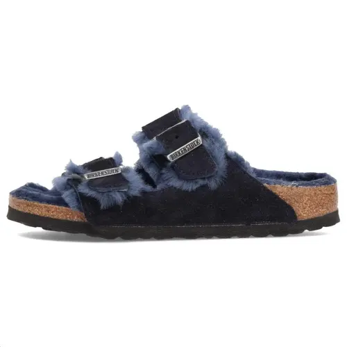 Birkenstock Arizona Shearling Quiet Quick Dry Slide Slippers Women's Black