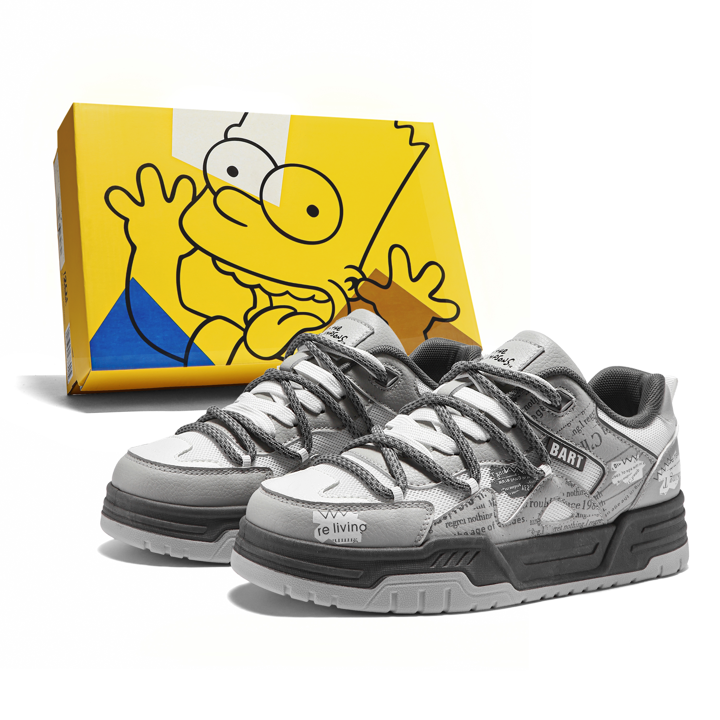 Кеды The Simpsons (черно-бело-серые)