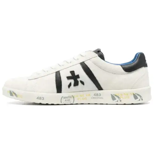 PREMIATA Leather Slip Resistant Low top Skateboard Shoes Men's White
