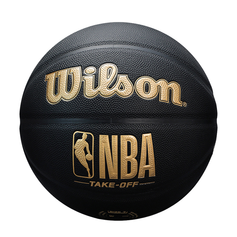 Wilson x NBA TAKE OffWZB532 Pu Basketball Classic Black Gold Size 7 Ball Training Competition Unisex