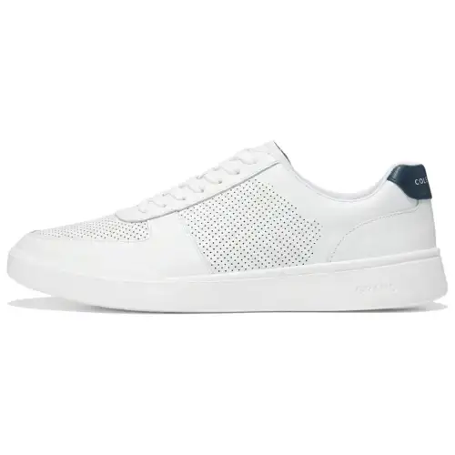 COLE HAAN GRAND CROSSCOURT Leather Low top Stylish Skateboarding Shoes Men's White