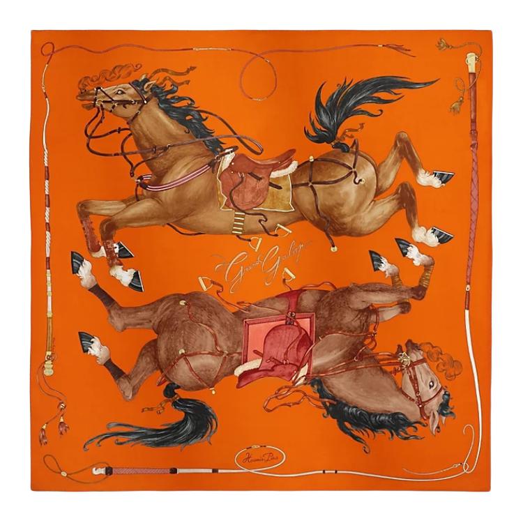 Женский платок Hermes (оранжевый)