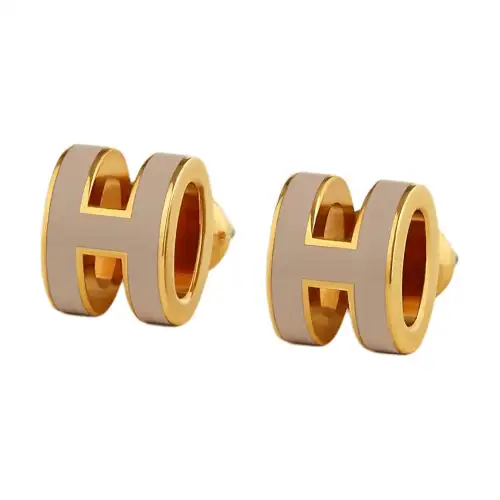HERMES POP H Stud Earrings Women's
