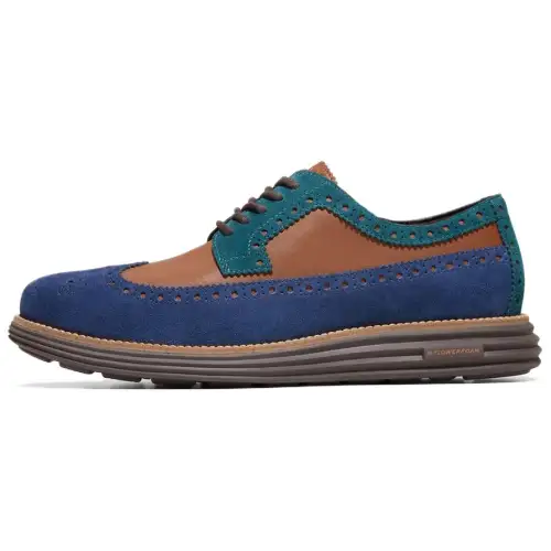 COLE HAAN Cow Leather Casual Leather Shoes Men's Blue