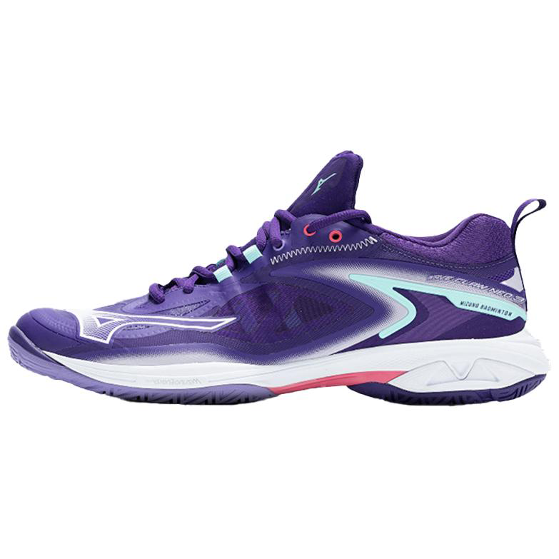 Mizuno Slip Resistant Abrasion Resistant Low top Badminton Shoes Unisex Purple