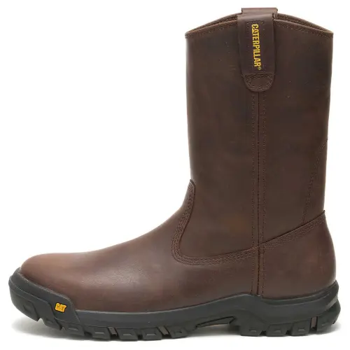 CAT Leather Ankle Boots Men's Brown