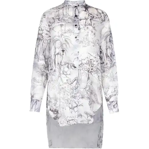 DIOR Shirts Women's White Crew Neck Moderate Other