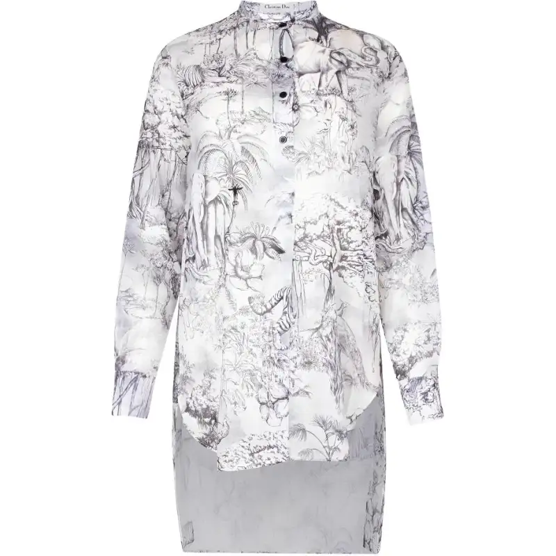 DIOR Shirts Women's White Crew Neck Moderate Other