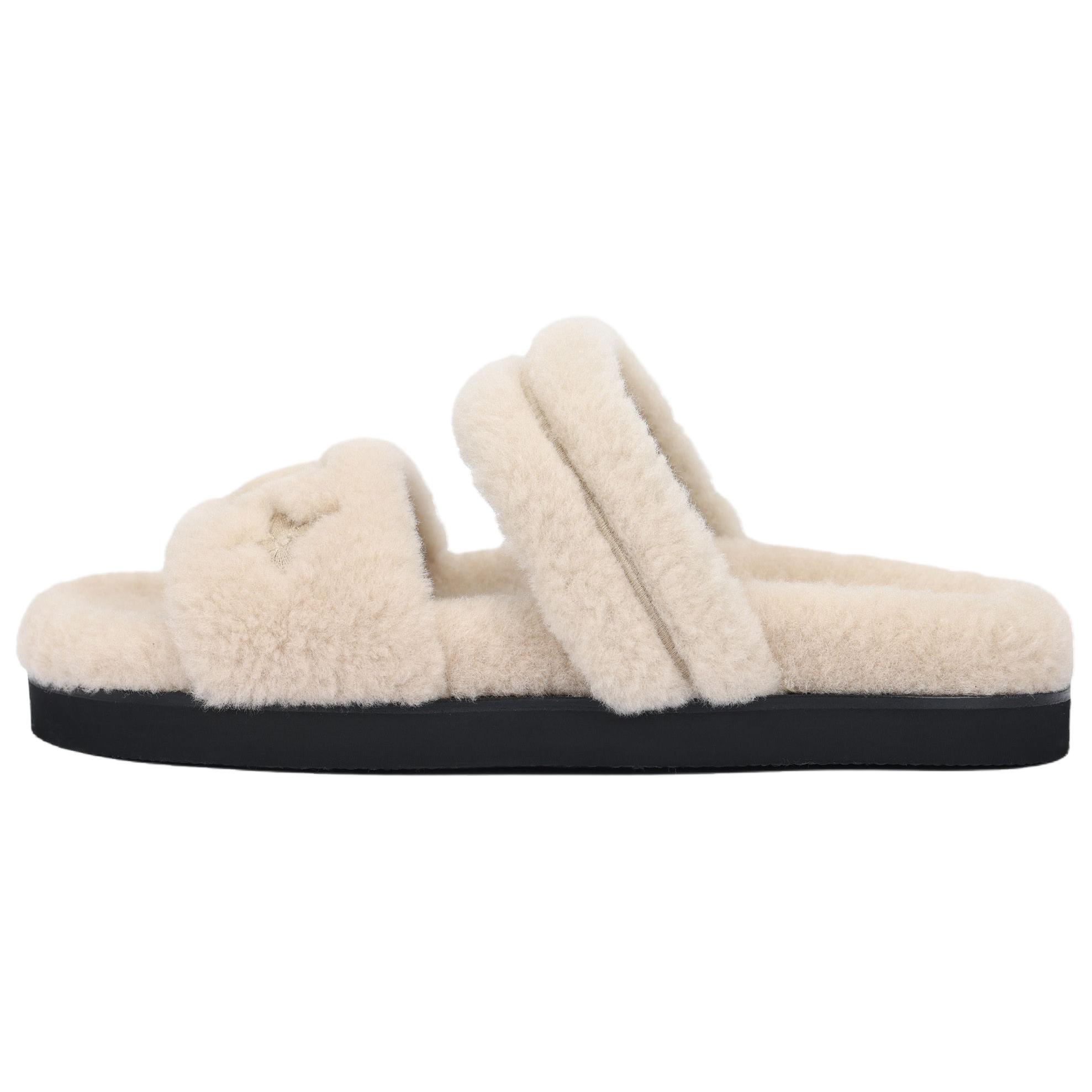 LOUIS VUITTON Sunset Slide Slippers Women's Beige