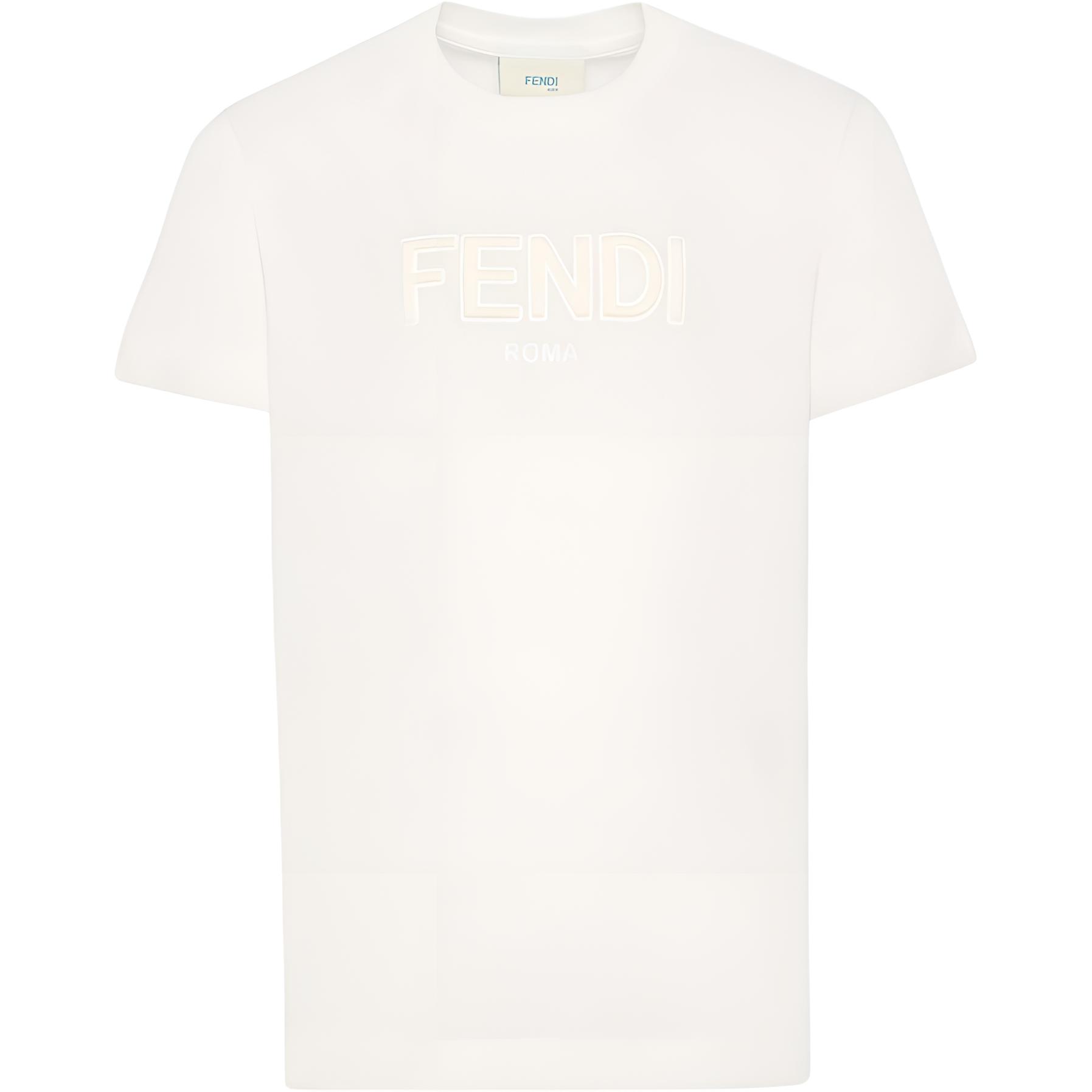 Детская футболка Fendi JUI2027AJF0TU9 (белая)