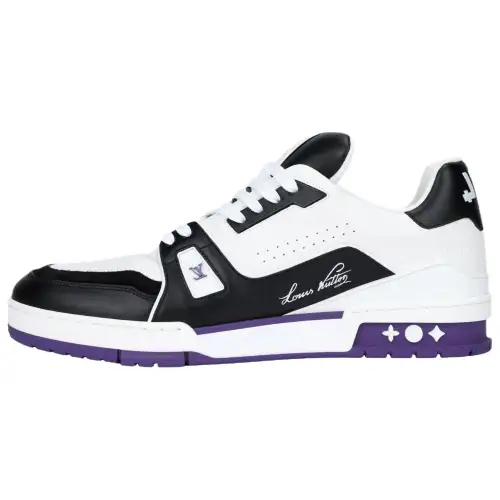 LOUIS VUITTON Trainer Leather Low top Skateboard Shoes Men's Purple