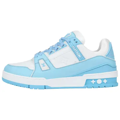 LOUIS VUITTON Lv Trainers 'White Monogram Blue'