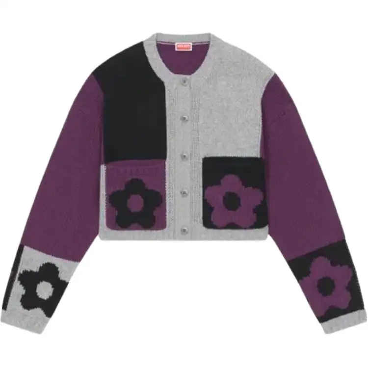 Kenzo Boke Flower Checkerboard cropped cardigan