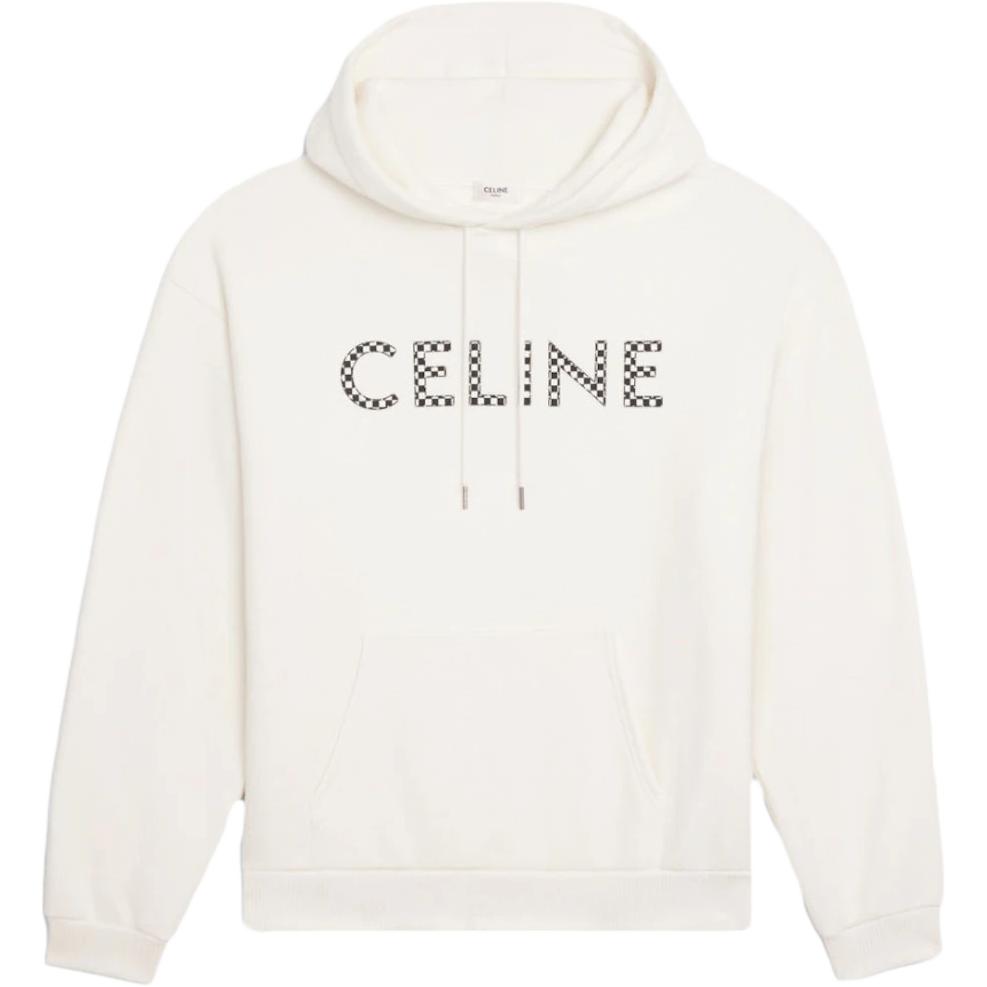 Мужское худи CELINE CELINE Logo (молочно-белое)
