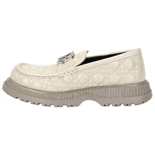 DIOR Timeless Leather Loafers Men's Beige