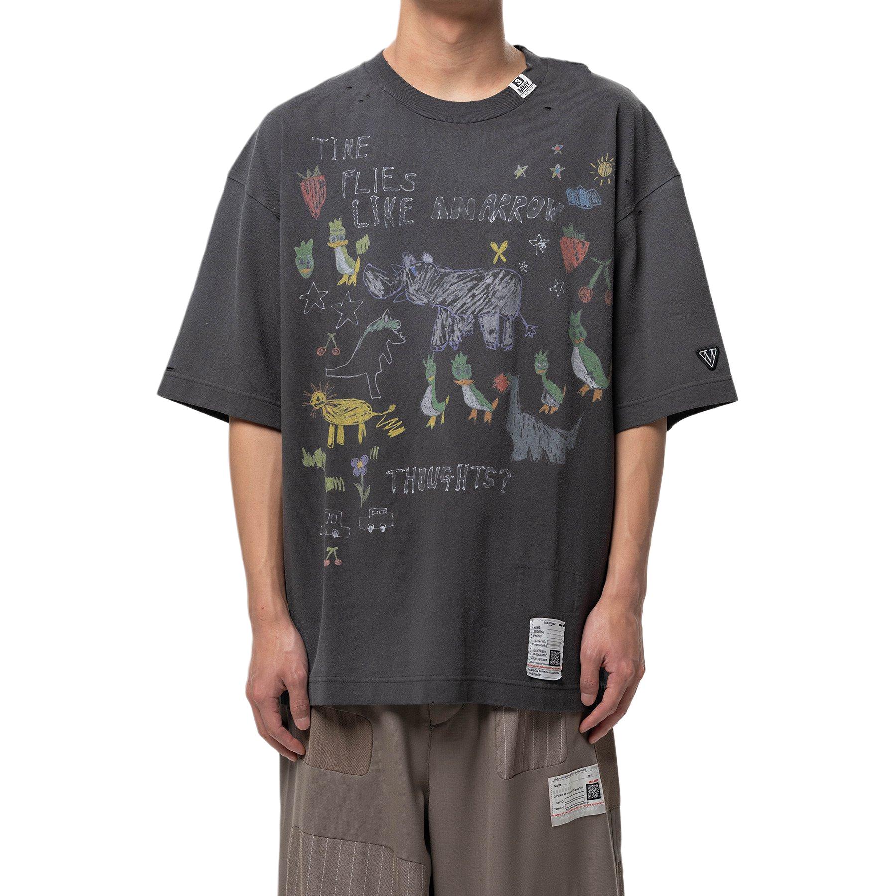 Мужская футболка Maison Mihara Yasuhiro SS26 (черная)