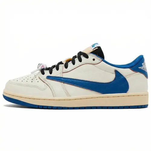 Jordan 1 Retro Low Og Sp Fragment X Travis Scott Sail Military Blue