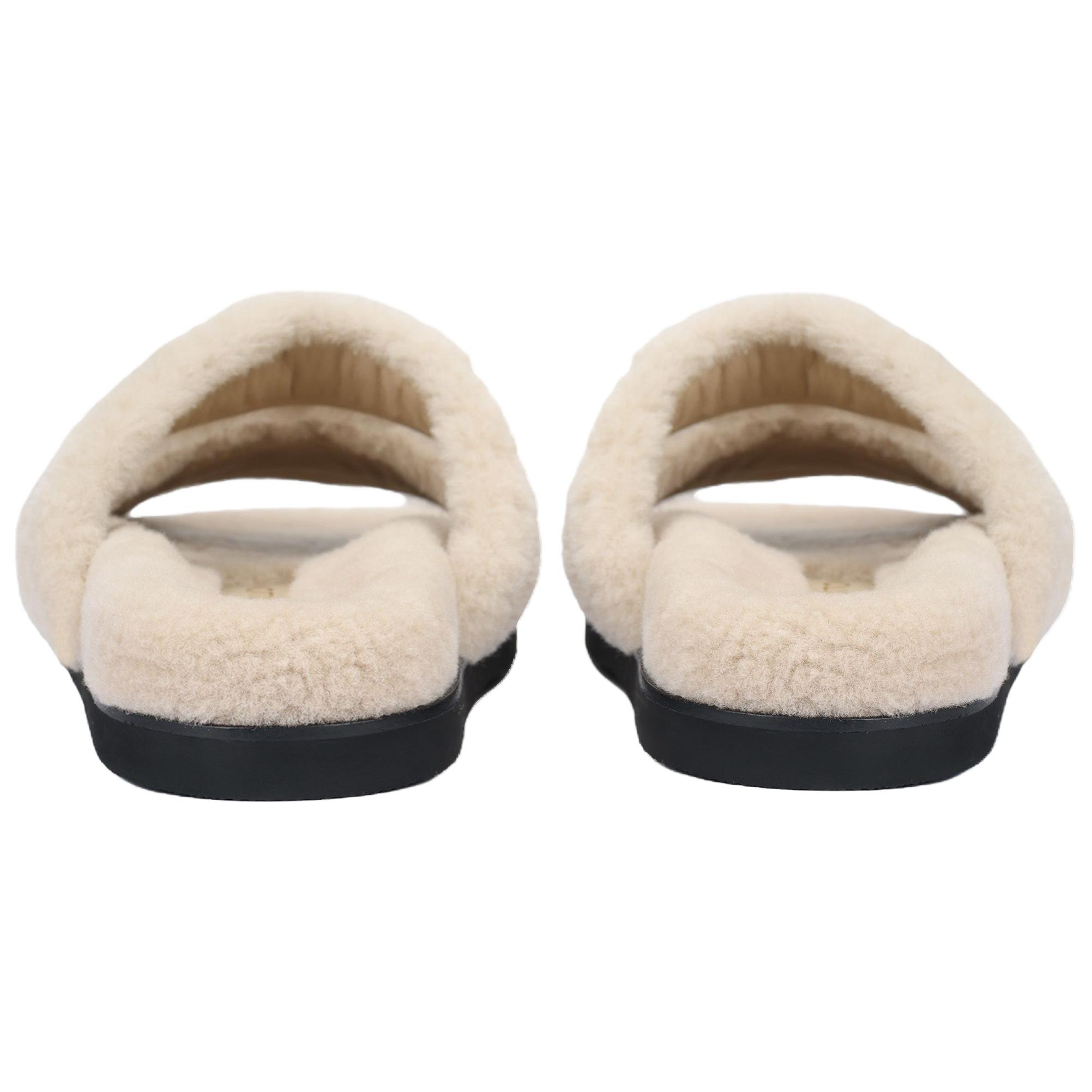 LOUIS VUITTON Sunset Slide Slippers Women's Beige