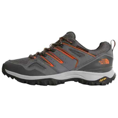 THE NORTH FACE Cushioning Abrasion Resistant Waterproof Grip Low top Outdoor Hiking Shoes Men's Gray Orange