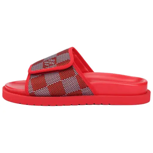 LOUIS VUITTON Miami Slide Slippers Men's Red