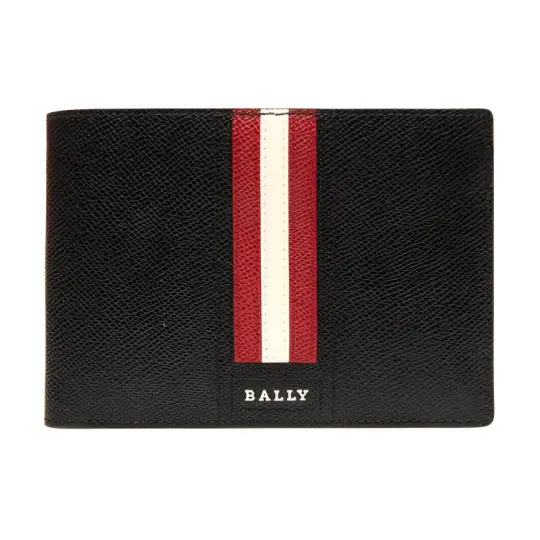 BALLY Cow Leather Passport Holder Men's Black